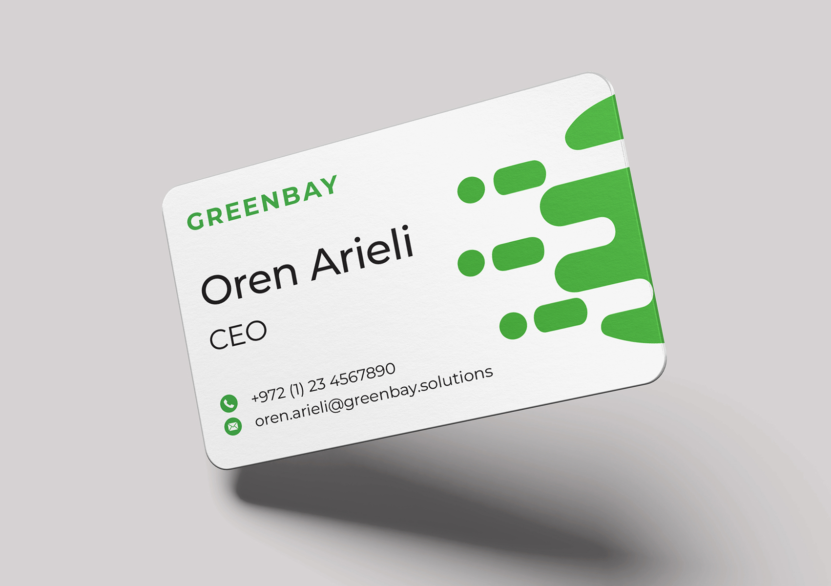 GREENBAY business card mockup
